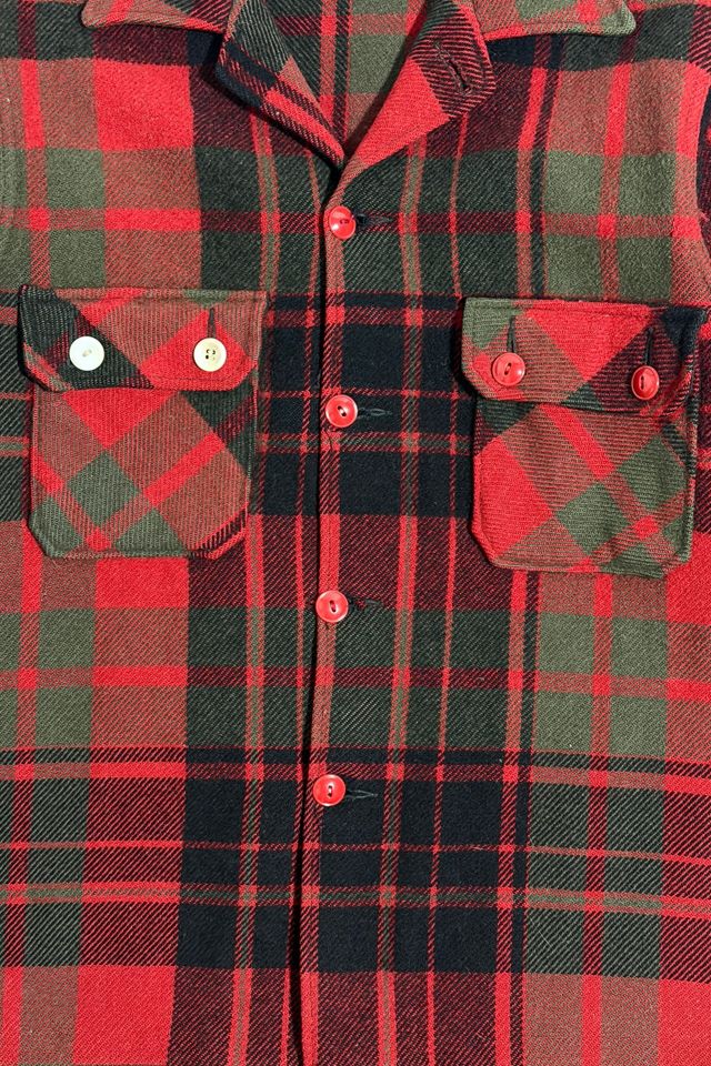 Vintage 1970's Woolrich Plaid Wool Flannel Shirt Jacket #1