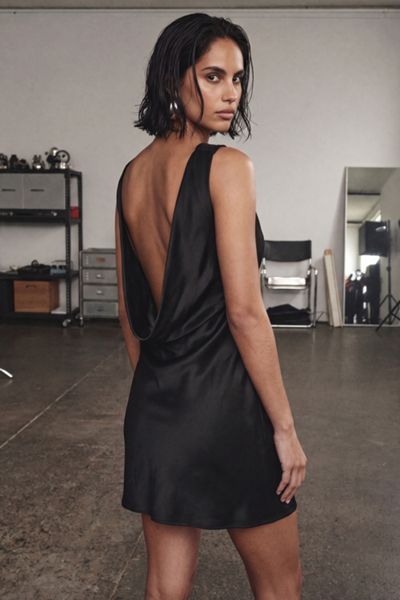 Personal Code Evania Satin Cowl Back Mini Dress