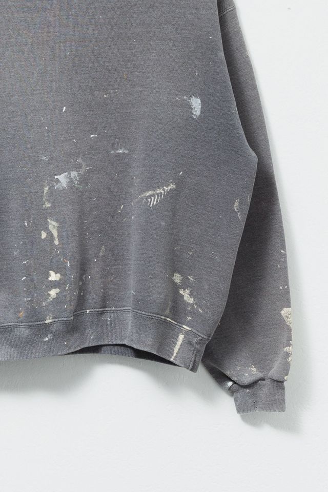 Vintage 1990s Distressed Gray Painter Sweatshirt #2