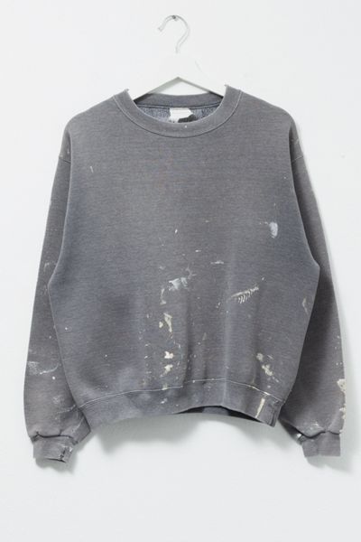 Vintage 1990s Distressed Gray Painter Sweatshirt