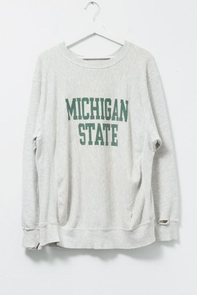 Vintage 1990s Distressed Michigan State Sweatshirt