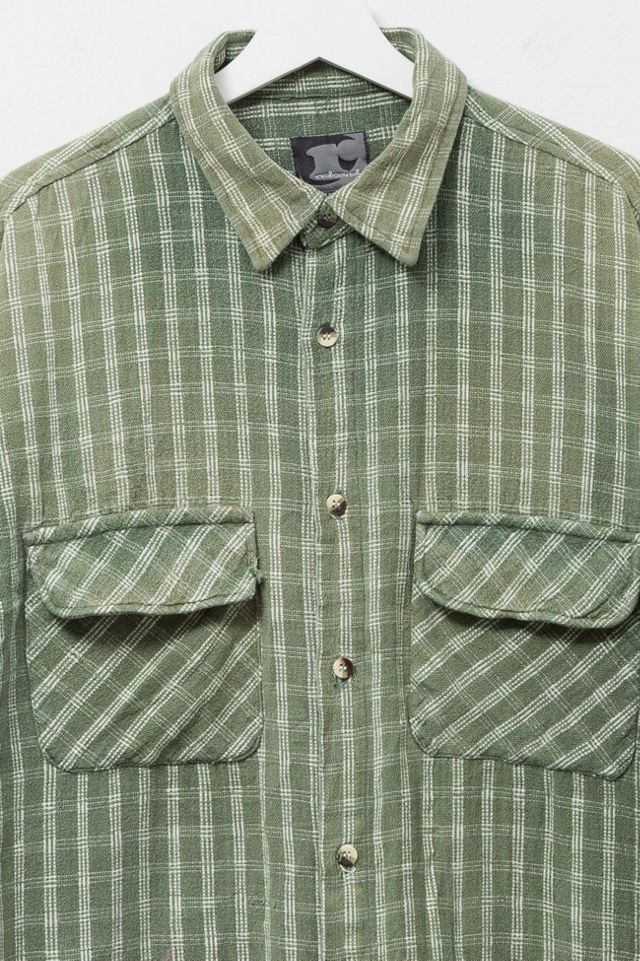 Vintage 1990s Distressed Plaid Button Up Shirt #2