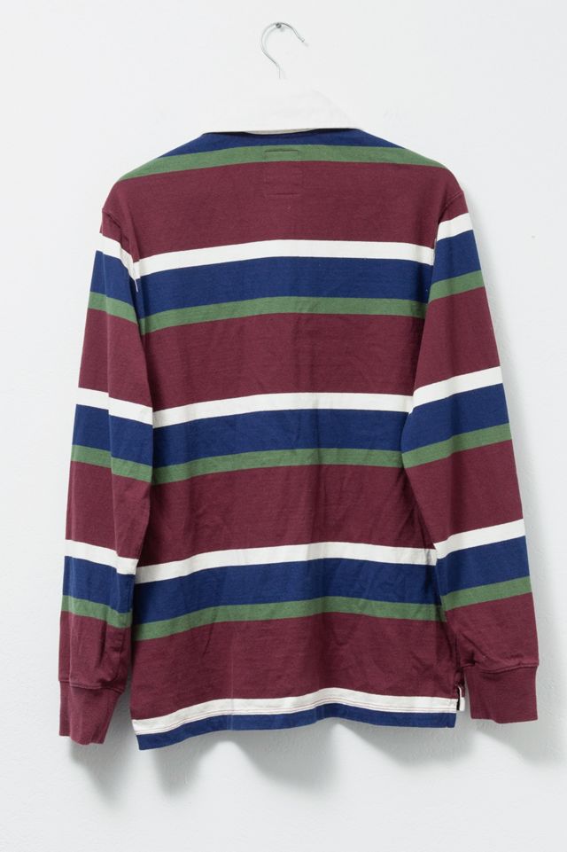 Vintage Y2K Lands End Stripped Cotton Rugby Shirt #1