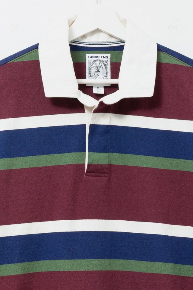 Vintage Y2K Lands End Stripped Cotton Rugby Shirt #2