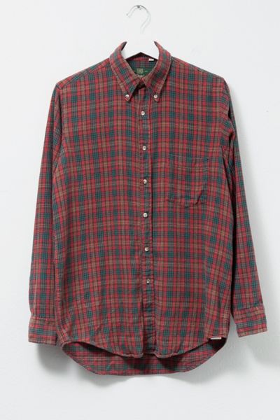 Vintage 1990s Orvis Plaid Cotton Button Up Shirt
