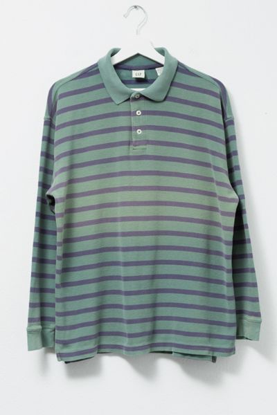 Vintage 1990s GAP Sun Faded Stripped Cotton Shirt