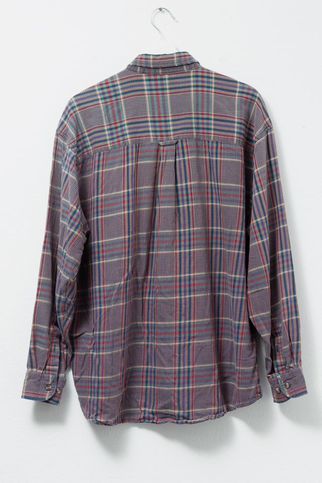 Vintage 1990s Plaid Cotton Button Up Shirt #1
