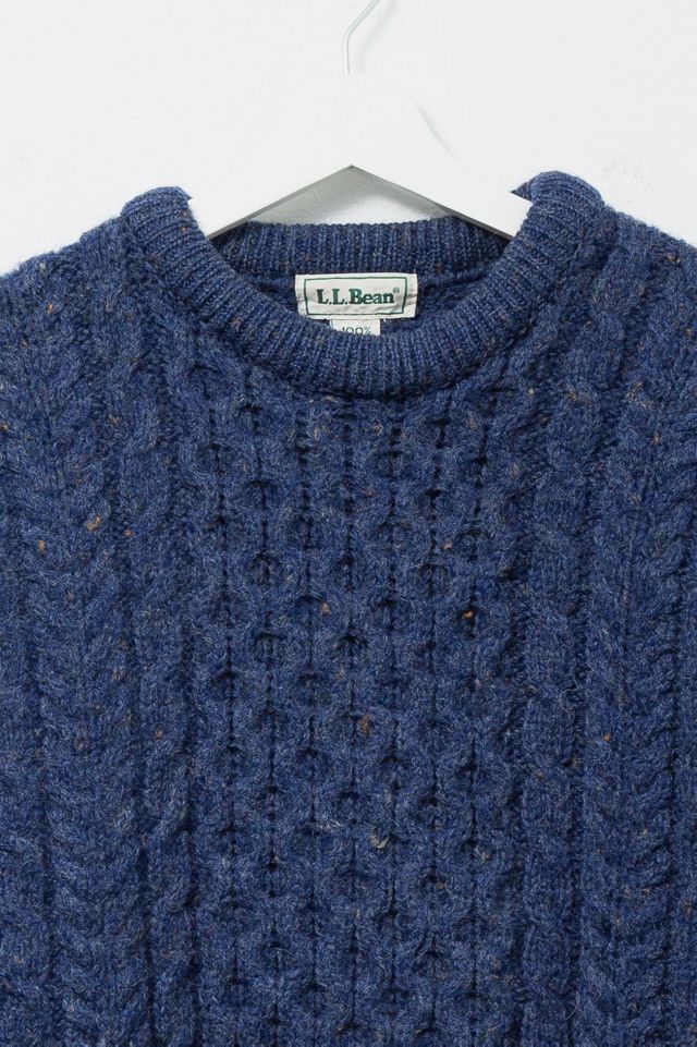 Vintage 1980s L.L. Bean Irish Wool Cable Knit Sweater #2