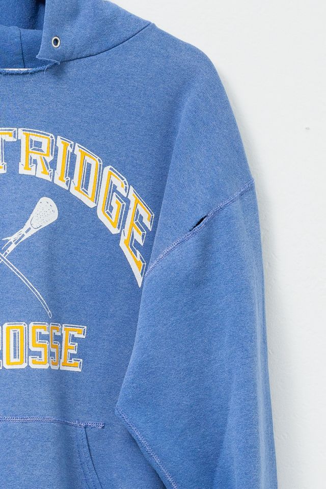 Vintage 1990s Distressed Lacrosse Blue Graphic Hoodie #2