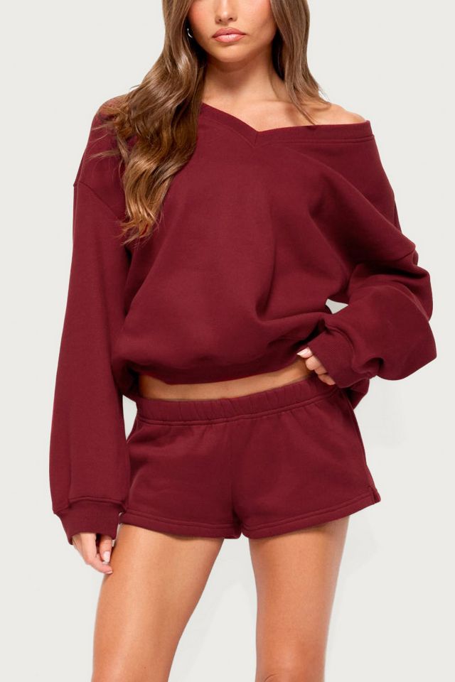 Edikted Bronte V Neck Sweatshirt #3