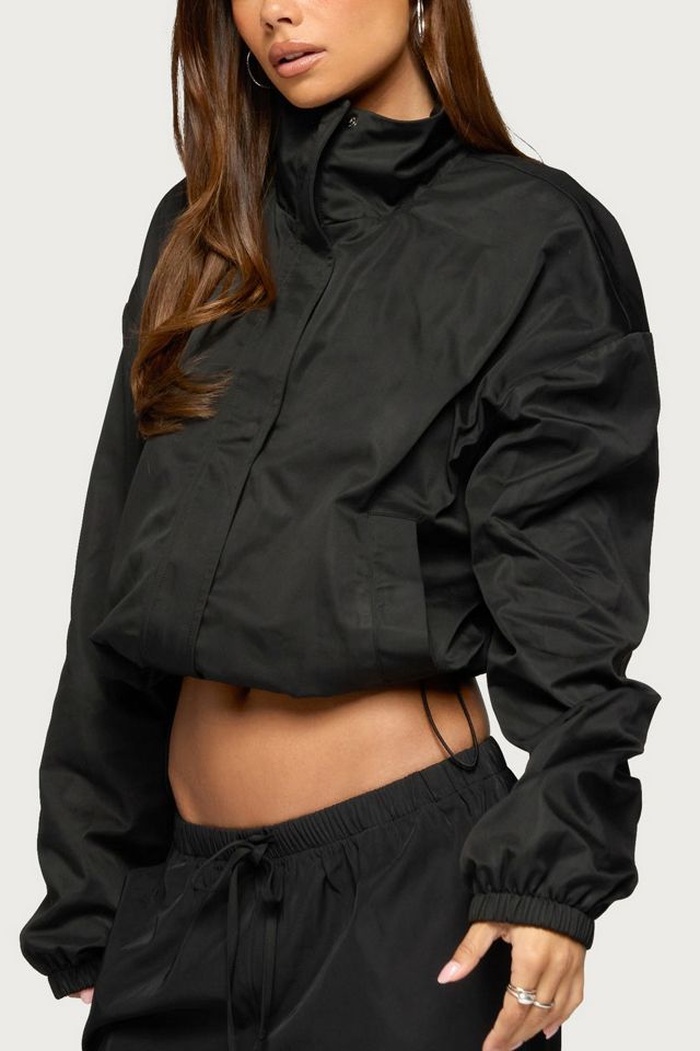 Edikted Corinne Nylon Oversized High Neck Jacket #2