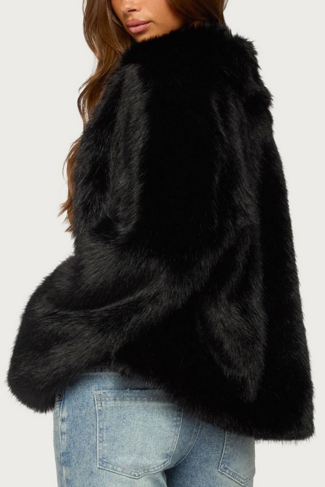 Edikted Mob Wife Faux Fur Jacket #4