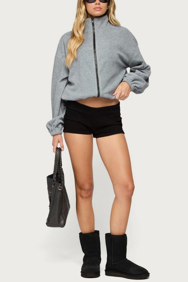 Edikted Olysa High Neck Oversized Fleece Jacket #1