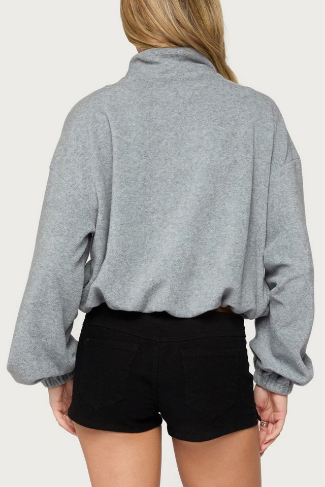 Edikted Olysa High Neck Oversized Fleece Jacket #4