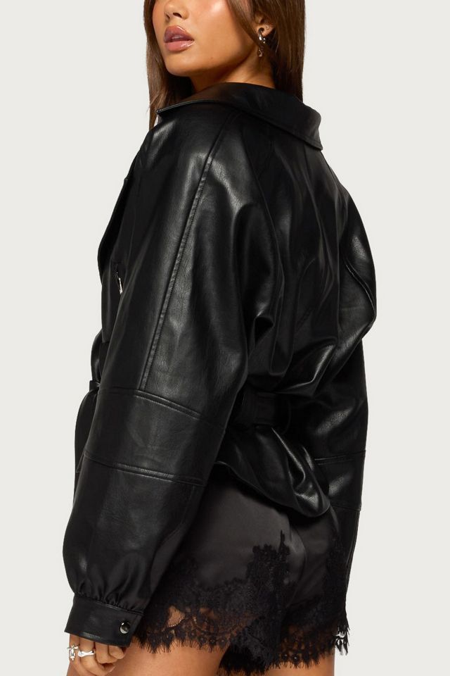 Edikted Mariem Faux Leather Jacket #4