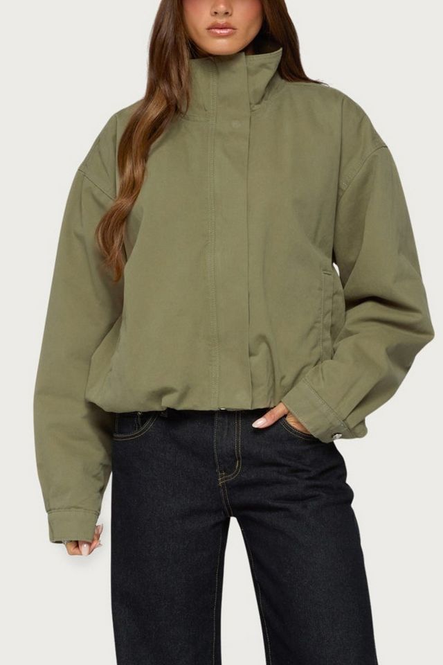 Edikted Taela Oversized High Neck Coat #3
