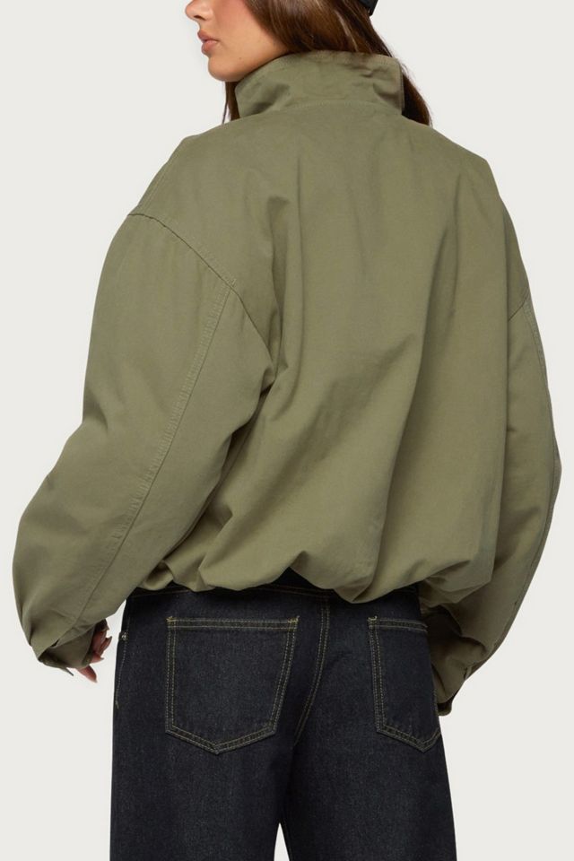 Edikted Taela Oversized High Neck Coat #4