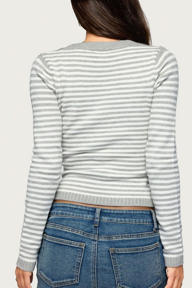 Edikted Emmalee Long Sleeve Striped Knit Top #4