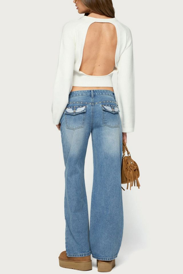 Edikted Geila Backless Knit Sweater #1