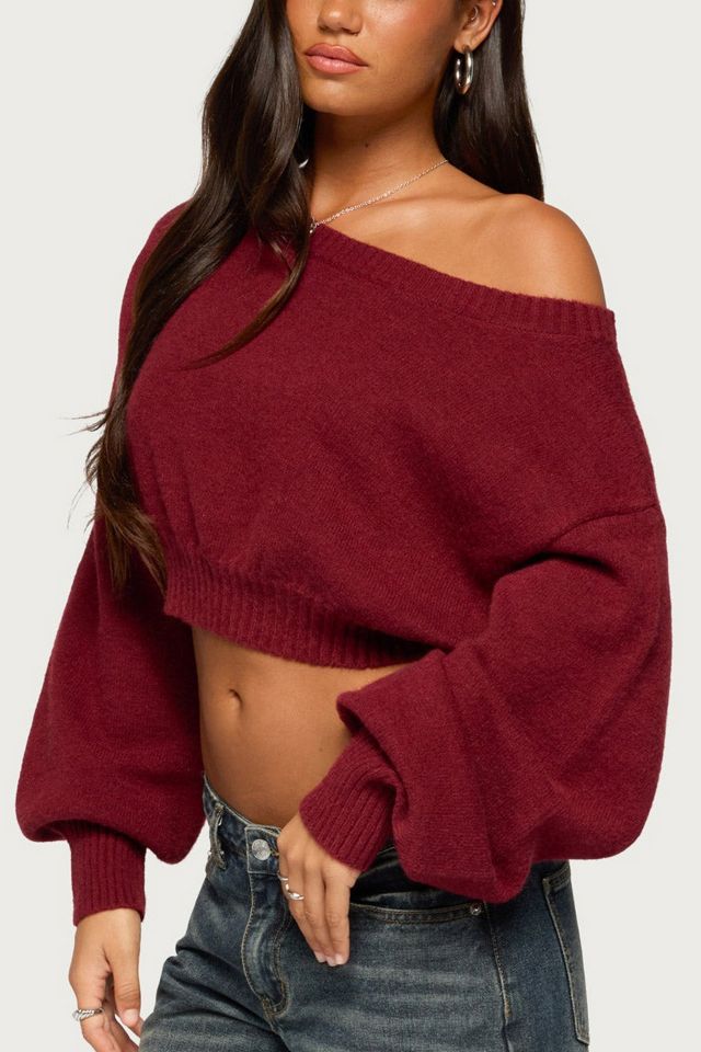 Edikted Karsen Off Shoulder Cropped Sweater #2
