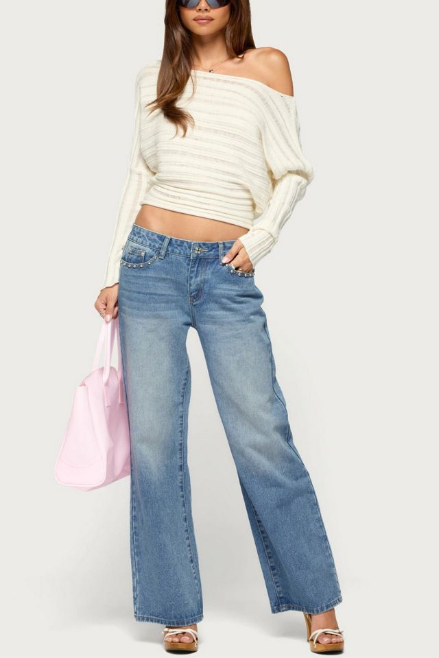 Edikted Laynie Oversized Off Shoulder Knit Sweater #1