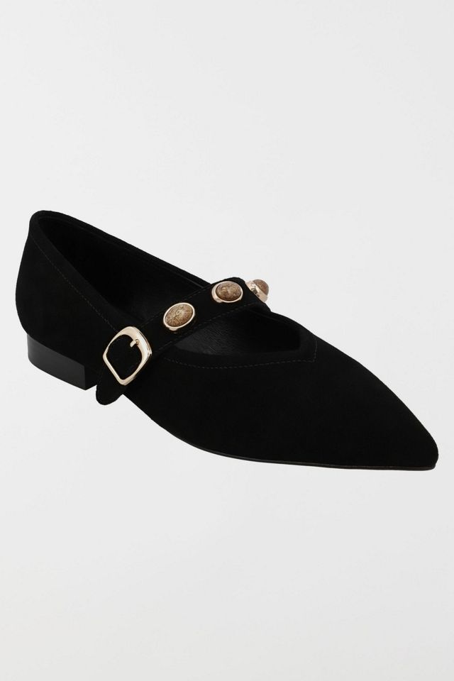 MIA Abrina Suede Embellished Mary Jane Flat #1