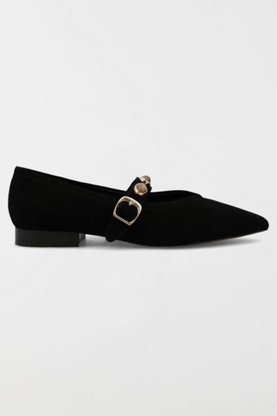 MIA Abrina Suede Embellished Mary Jane Flat
