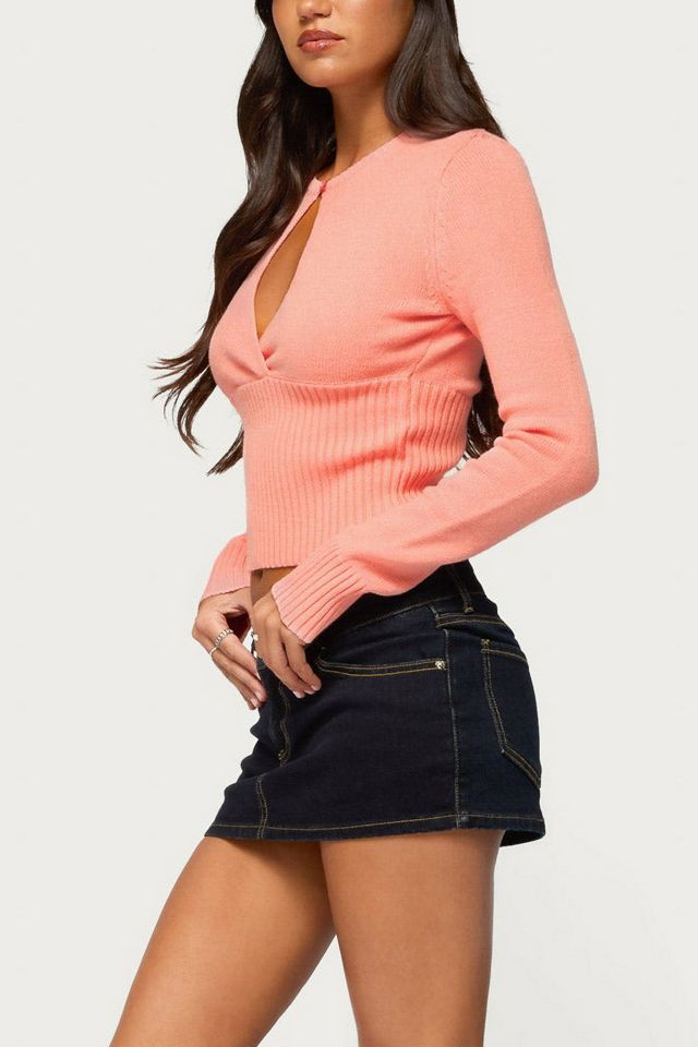 Edikted Ruba Keyhole Cutout Knit Top #3