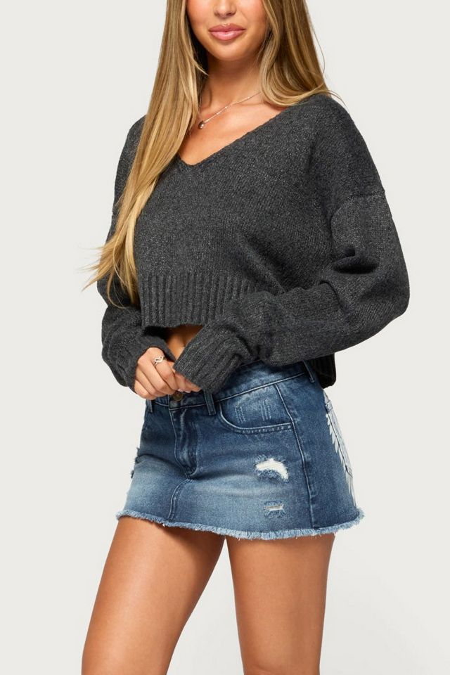 Edikted Sandi V Neck Knit Sweater #3