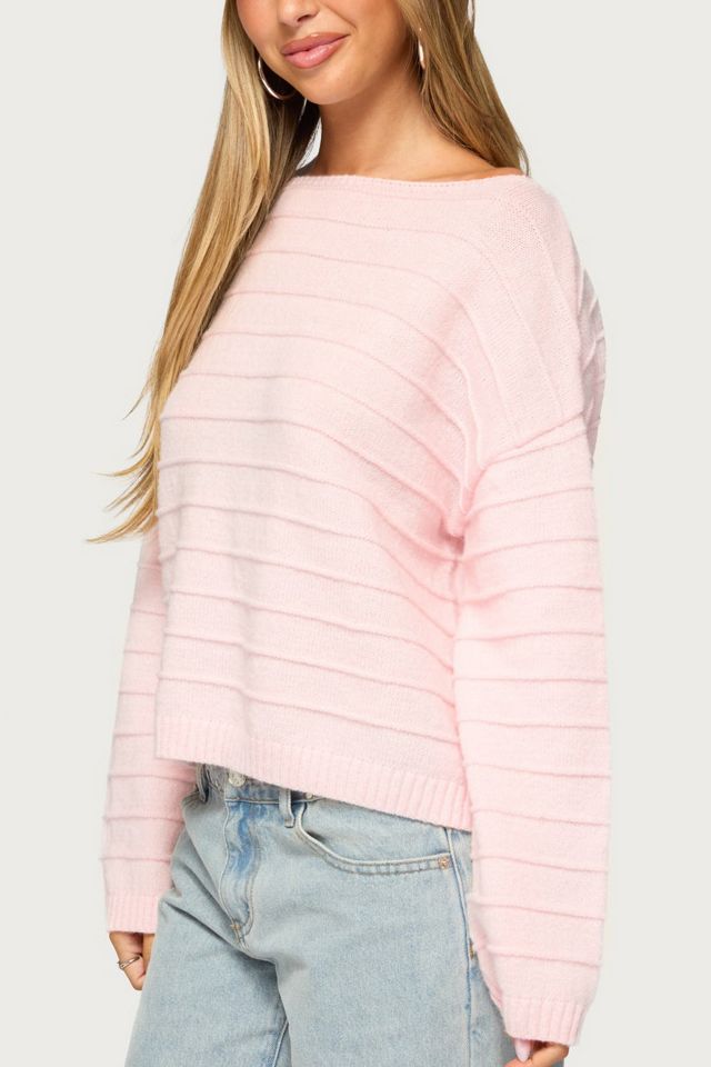 Edikted Raylee Textured Knit Striped Sweater #2