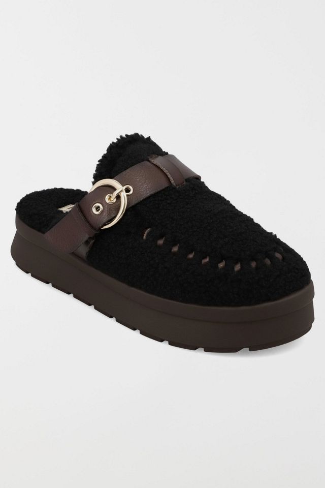 MIA Heidee Faux Shearling Buckle Mule #1