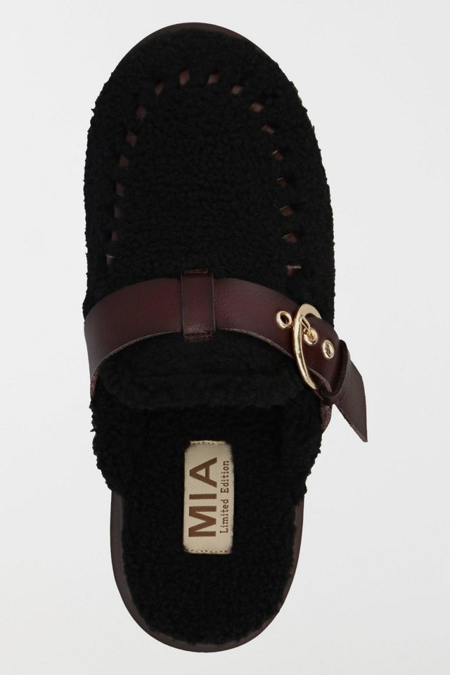 MIA Heidee Faux Shearling Buckle Mule #3