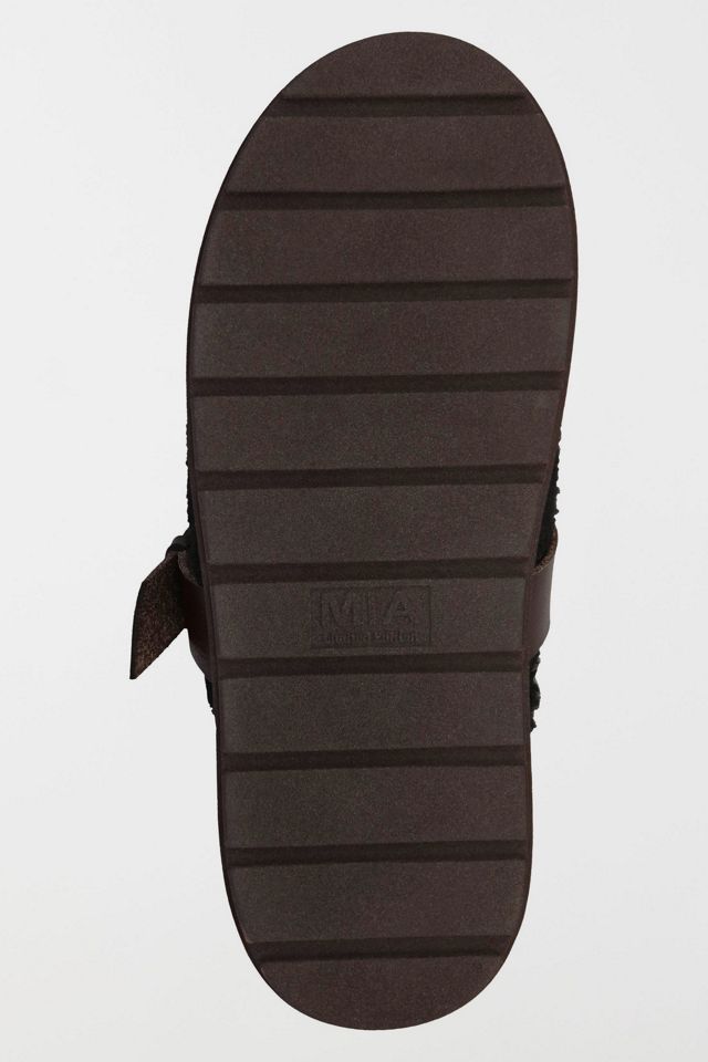 MIA Heidee Faux Shearling Buckle Mule #4