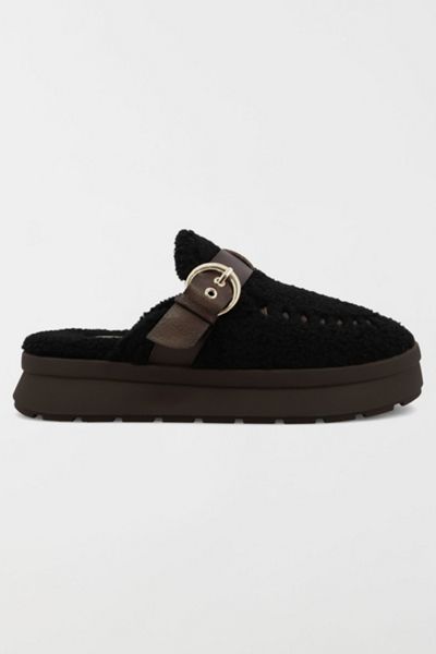 MIA Heidee Faux Shearling Buckle Mule