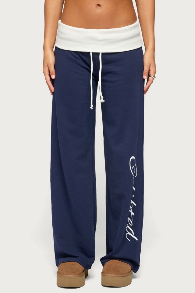 Edikted Contrast Foldover Sweatpants #3