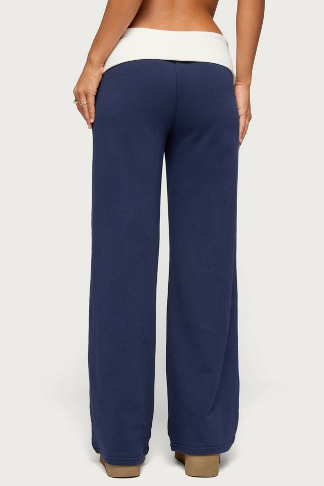 Edikted Contrast Foldover Sweatpants #4