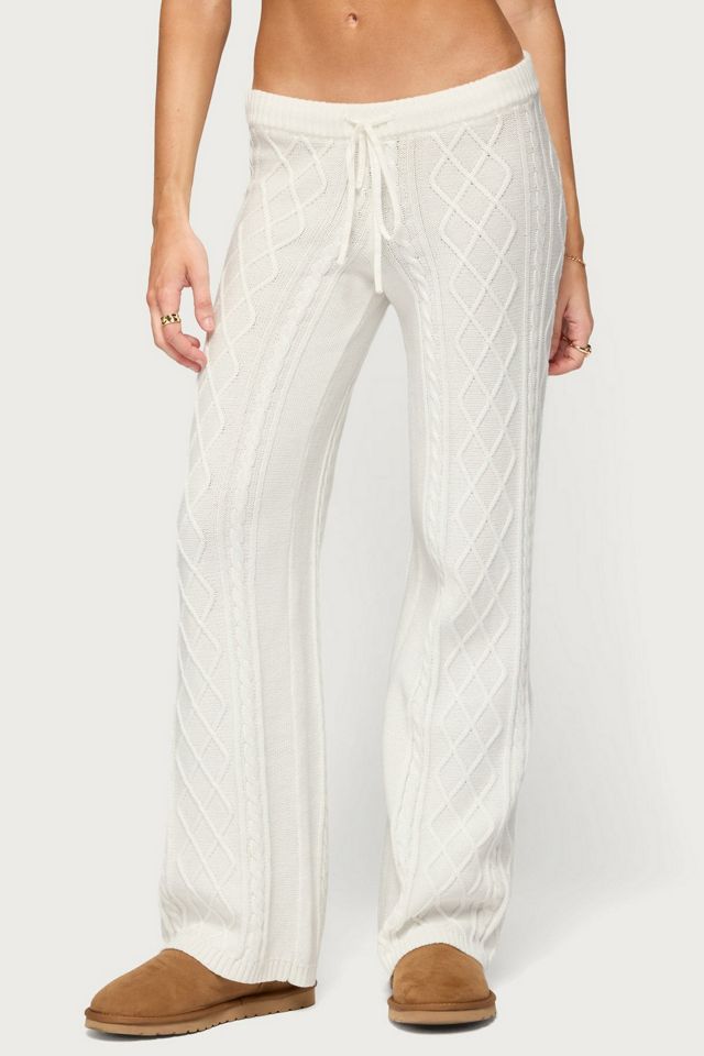 Edikted Fika Cable Knit Pants #1