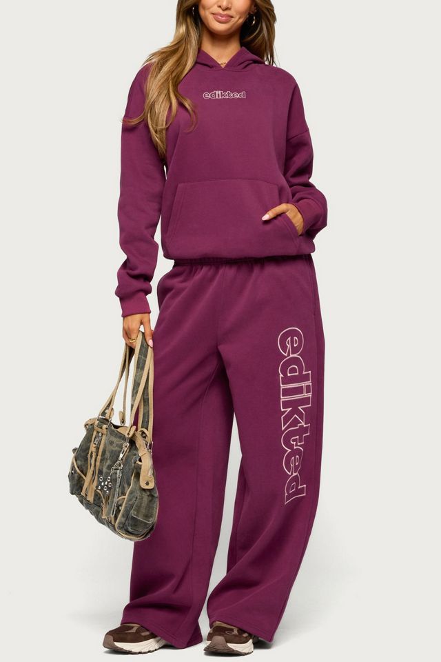 Edikted Living Edikted Wide Leg Sweatpants #1