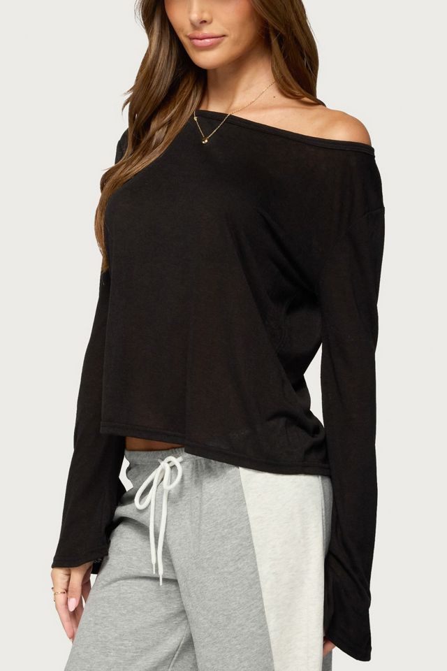Edikted Beebs Off Shoulder Bell Sleeve Top #2