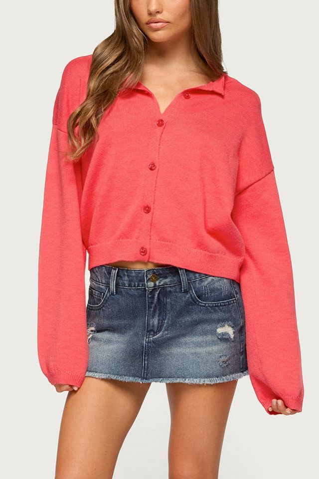 Edikted Fion Buttoned Knit Cardigan #3