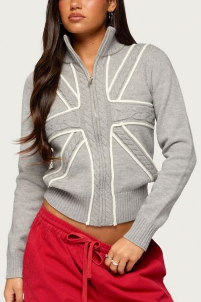 Edikted Karsyn Uk Braided Knit Cardigan