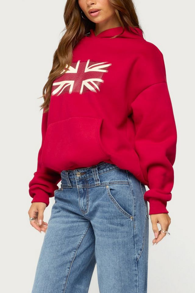 Edikted Union Jack Cheetah Print Hoodie #3