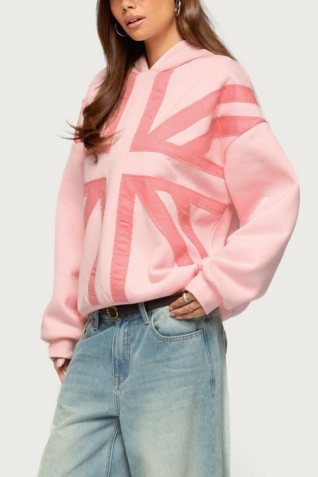 Edikted Union Jack Oversized Hoodie #3