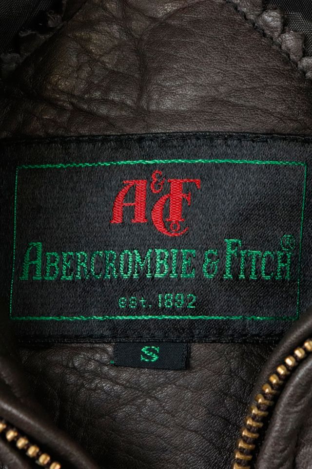Vintage 80s Abercrombie Bomber Leather Jacket #2