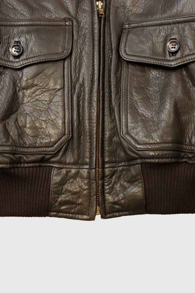 Vintage 80s Abercrombie Bomber Leather Jacket #3