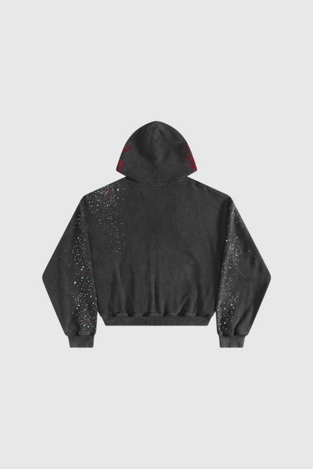 Aelfric Eden Rhinestone Lettering Zip-Up Hoodie #4