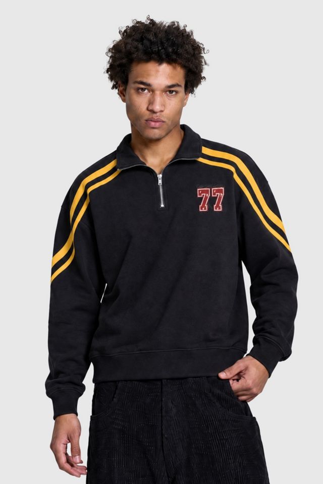 Aelfric Eden Boxy Stripe Panel 77 Quarter-Zip Sweatshirt #1