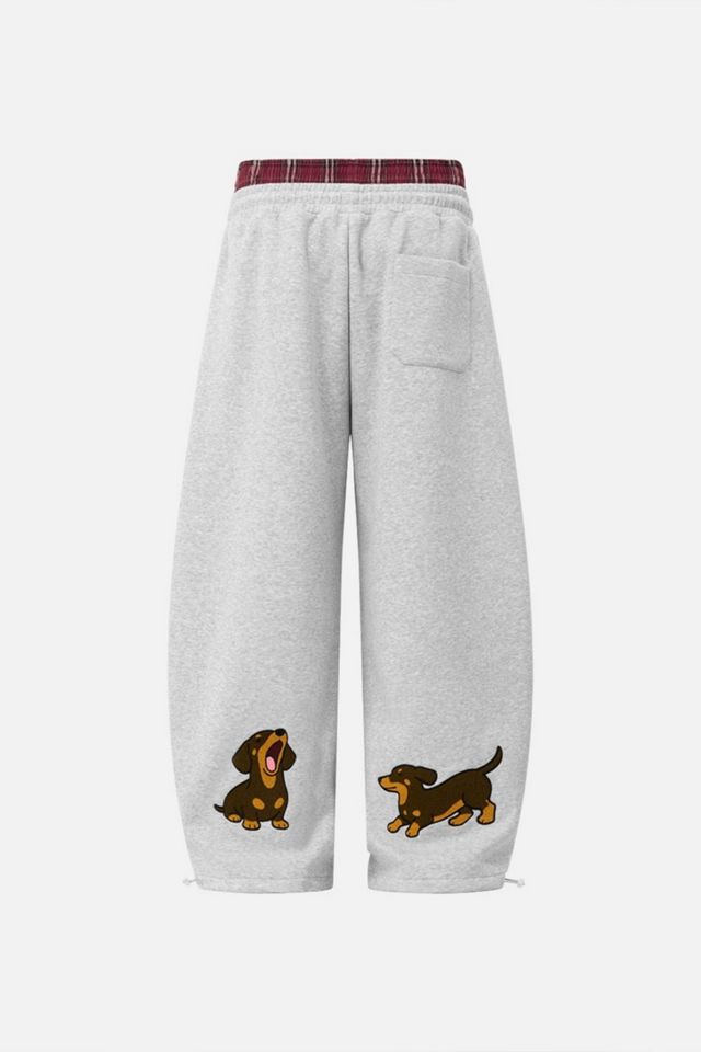Aelfric Eden Dachshund Double Waist Baggy Barrel Sweatpants #4