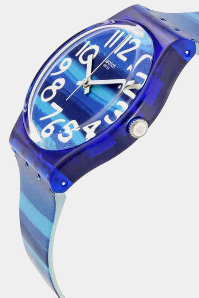 Swatch Linajola Blue Dial Blue Plastic Unisex Watch #1