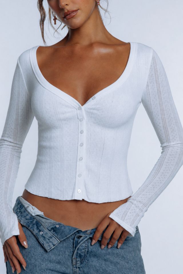Staple & Hue Pointelle Cardi #1